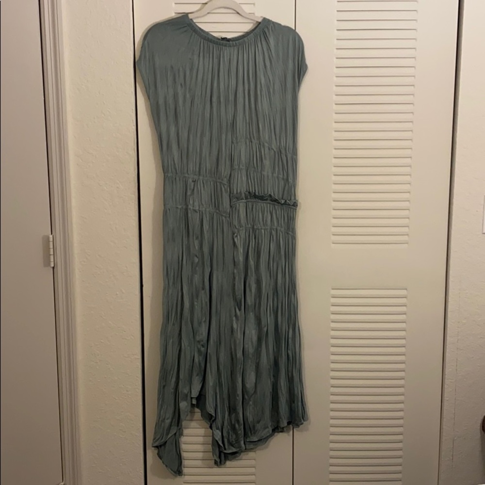 ZARA “wrinkle effect” midi dress